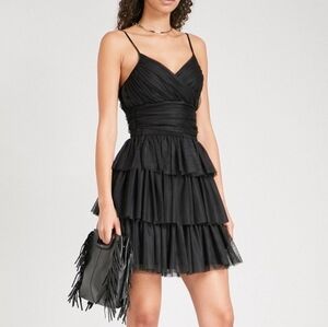 NWT Maje Richard Dress Size 1 Juniors Black Y2K Whimsigoth